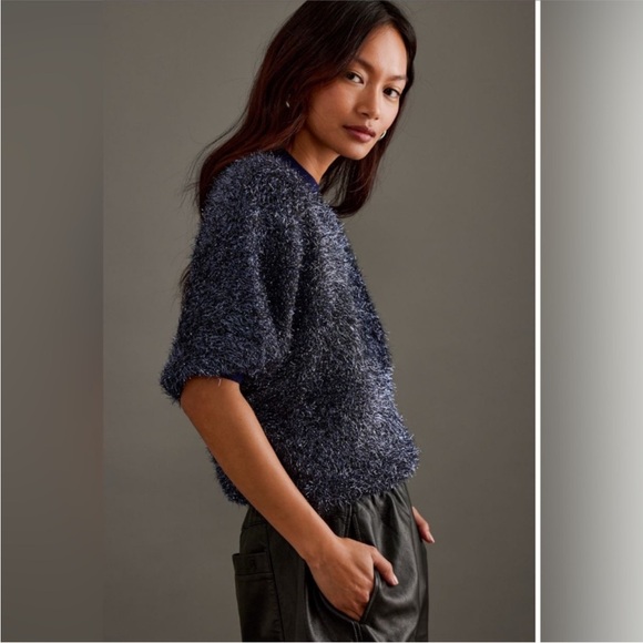 Anthropologie Maeve The Violetta Short Sleeve Sweater Plus Size 3X Easter Spring - Picture 4 of 6